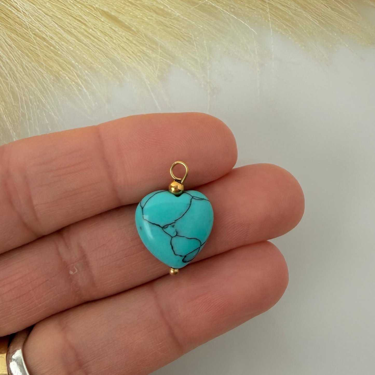 Turquoise Heart Charm