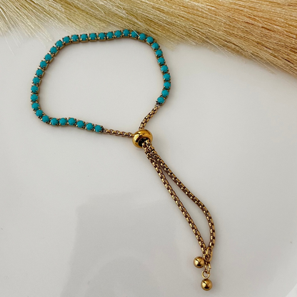 Turqueza Tennis Bracelet