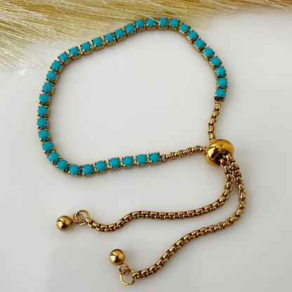 Turqueza Tennis Bracelet