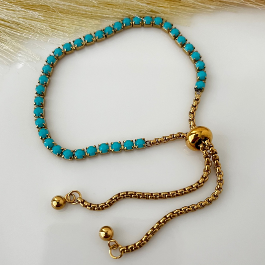 Turqueza Tennis Bracelet