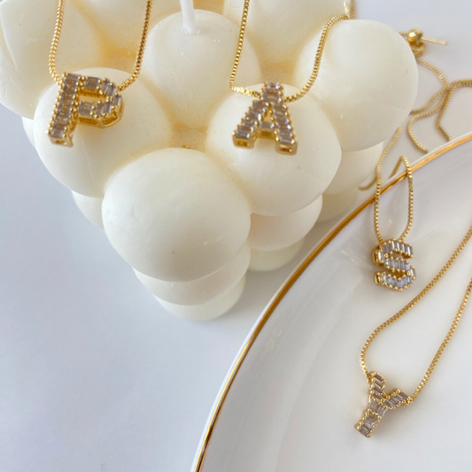 Zircon Letter Necklace
