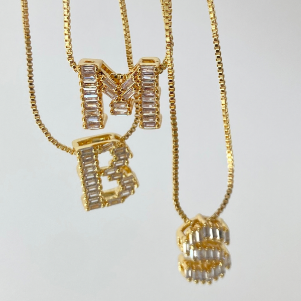 Zircon Letter Necklace