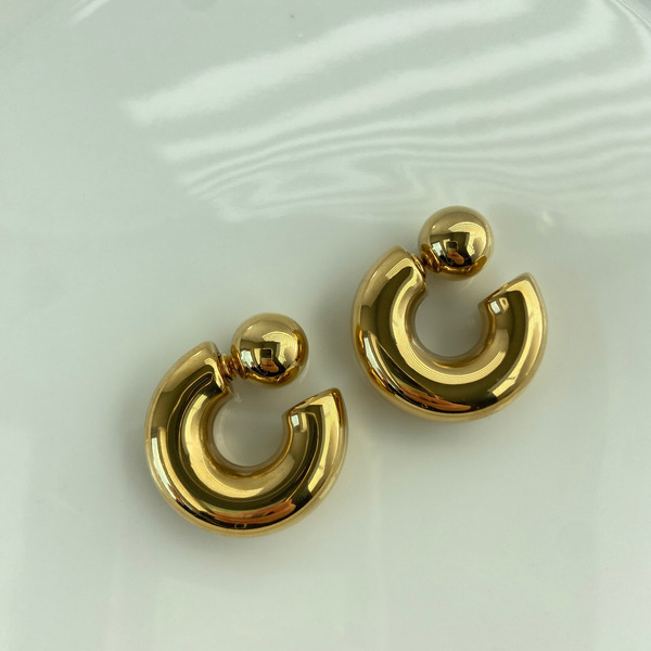 Chunky Salome Hoop Earrings