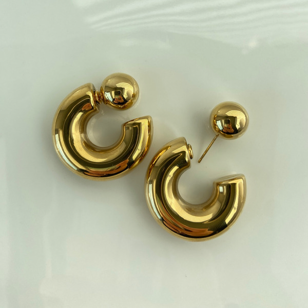 Chunky Salome Hoop Earrings