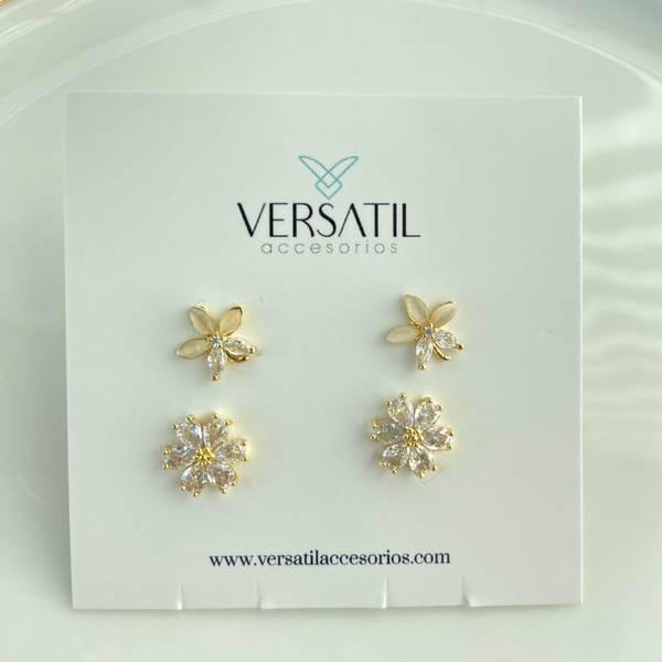Angella flat back earrings (set)