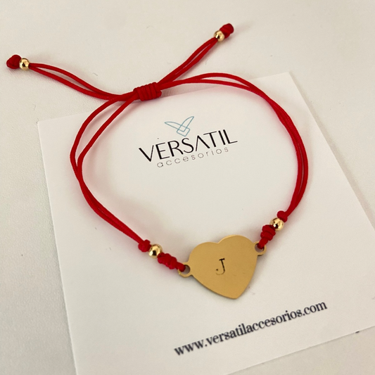 Custom Initial Heart  Bracelet