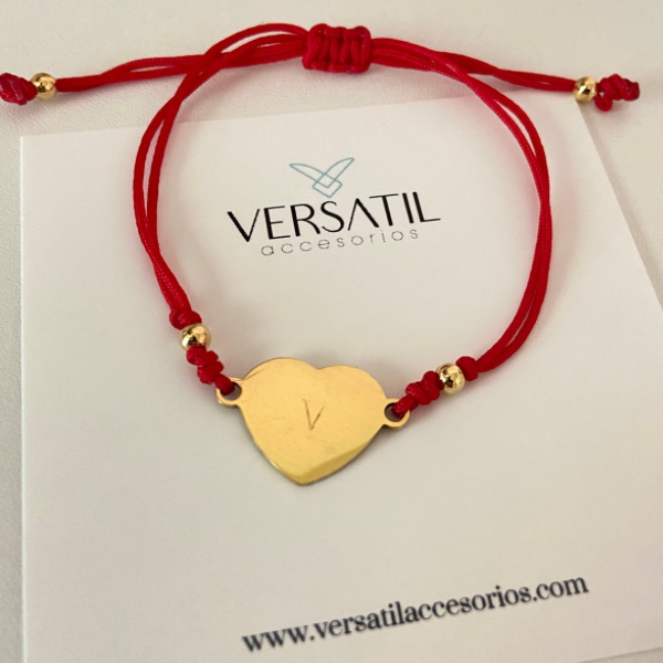 Custom Initial Heart  Bracelet